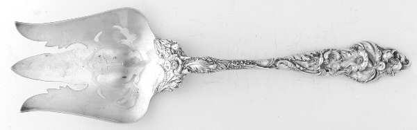 Les Six Fleurs (Sterling) Oversize Solid Salad Servng Fork
