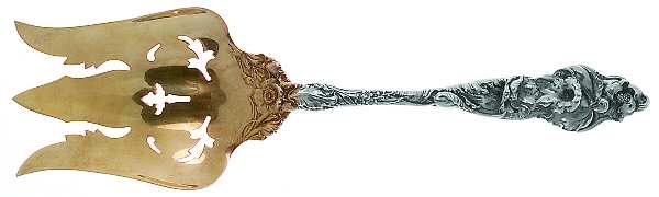 Les Six Fleurs (Sterling) Oversize Solid Salad Servng Fork