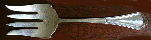 La Salle (Sterling, 1928) Medium Solid Cold Meat Serving Fork