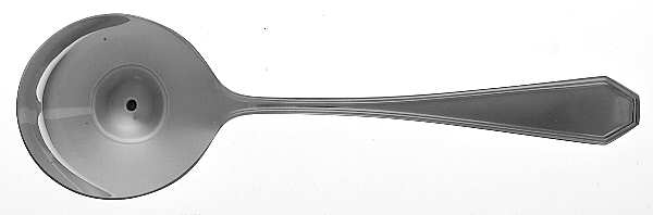 Queen Anne-Plain (Sterling, 1910, No Monos) Round Bowl Soup Spoon (Cream Soup)