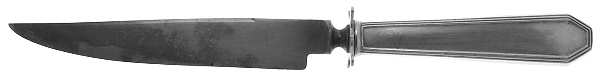 Queen Anne-Plain (Sterling, 1910, No Monos) Small Steak Carving Knife with Stainless Blade