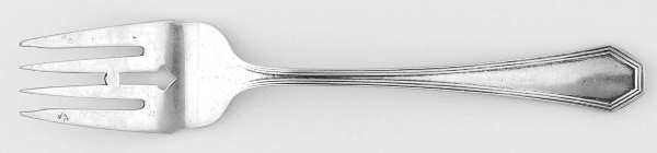 Queen Anne-Plain (Sterling, 1910, No Monos) Individual Salad Fork