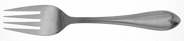 Oval Thread (Stainless) Medium Solid Anniversay Cold Meat Serving Fork