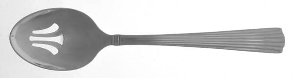 Fluted Elegance (Stainless) Pierced Tablespoon (Serving Spoon)