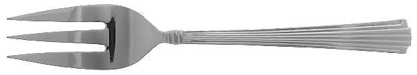 Fluted Elegance (Stainless) Medium Solid Cold Meat Serving Fork