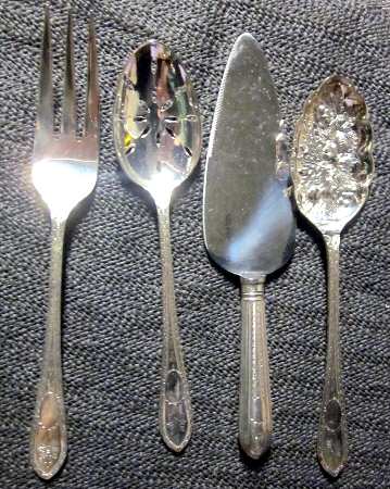 Irish Bright Cut (Silverplate) Large Solid Cold Meat Serving Fork