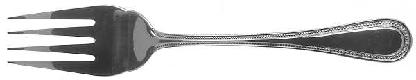 Continental Bead (Stainless) Medium Solid Cold Meat Serving Fork