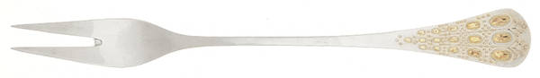 Romance (Sterling, Gold Acct) Small 2-Tine Cold Meat Serving Fork
