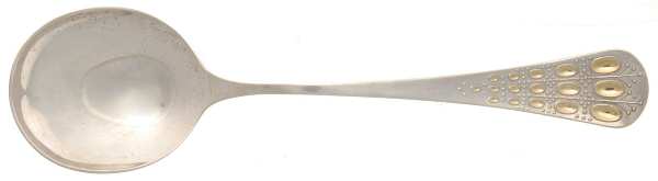 Romance (Sterling, Gold Acct) Solid Rice/Potato Spoon