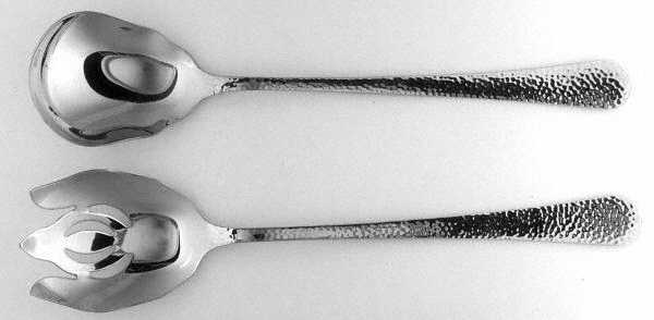 Olde English Hammered (Stainless) Solid Oversized Serving Salad Set
