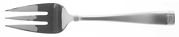 Woodbridge-Matte Medium Solid Cold Meat Serving Fork