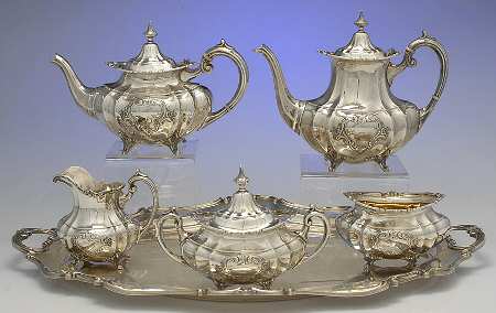 Hampton Court Shield (Strlg, Hlwr) 6 Piece Tea Set (SCP, STP, SCR, SSU, SWB, WTL)
