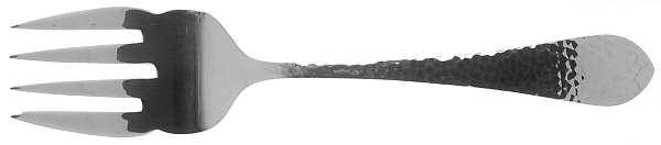 Silver Antique (Silverplate) Medium Solid Cold Meat Serving Fork