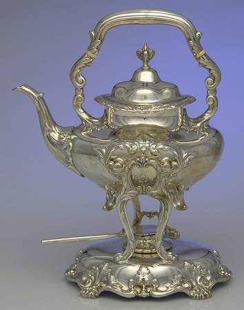 Burgundy (Sterling, Hollowware)  Kettle, Stand & Burner