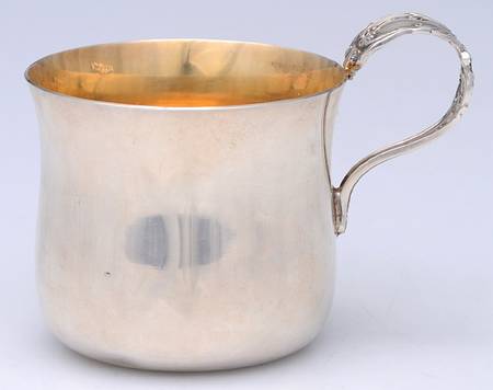 Burgundy (Sterling, Hollowware)  Gold-Lined Baby Cup