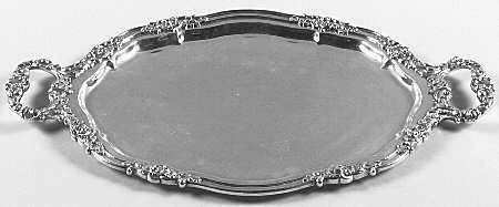 Burgundy (Sterling, Hollowware)  Sterling Demitasse Tray