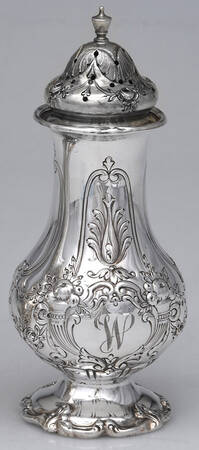 Francis I (Sterling, Hlwr, Eagle-R-Lion, Dated, Oval) Pepper Shaker