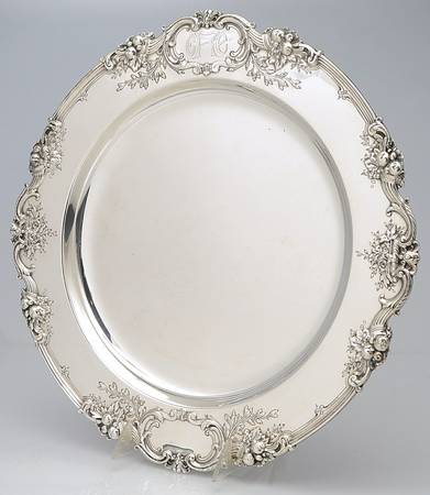 Francis I (Sterling, Hlwr, Eagle-R-Lion, Dated, Oval) 14" Round Tray