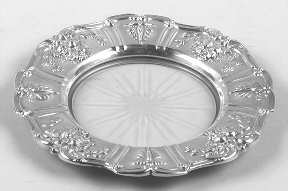 Francis I (Sterling, Hlwr, Eagle-R-Lion, Dated, Oval) Crystal Lemon Dish with Sterling Rim