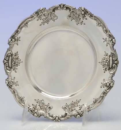 Francis I (Sterling, Hlwr, Eagle-R-Lion, Dated, Oval) Hand Chased Bread Plate