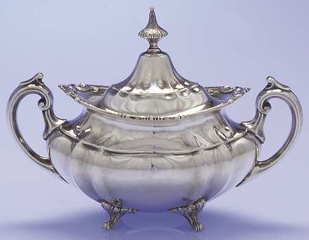 Hampton Court (Sterling, Hollowware) Sugar Bowl & Lid