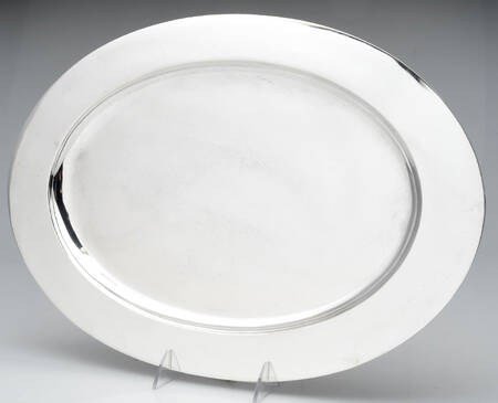 Pointed Antique (Sterling, Hollowware) 18" Oval Serving Platter