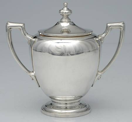Pointed Antique (Sterling, Hollowware) Sugar Bowl & Lid