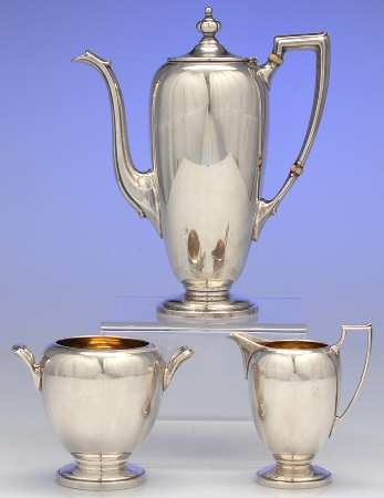 Pointed Antique (Sterling, Hollowware) 3 Piece Demi Set
