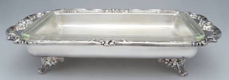 King Francis (Silverplate, Hollowware) Buffet Server & Glass Liner