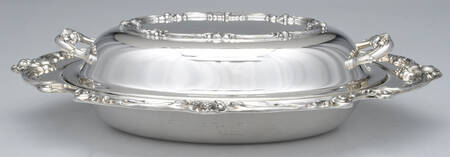 King Francis (Silverplate, Hollowware) Double Vegetable Bowl
