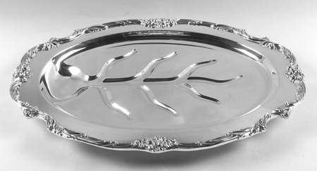 King Francis (Silverplate, Hollowware) 22" Footed Oval Platter with Well