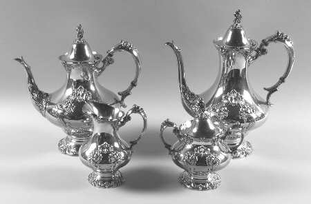 King Francis (Silverplate, Hollowware) (4 Piece) Silverplate Tea Set