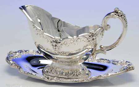 King Francis (Silverplate, Hollowware) Gravy Boat & Underplate
