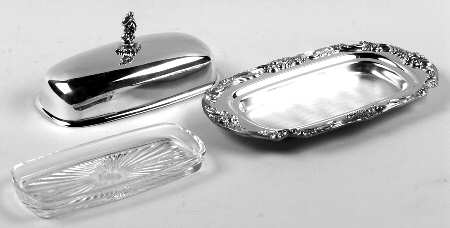 King Francis (Silverplate, Hollowware) 1/4 Pound Covered Butter & Liner