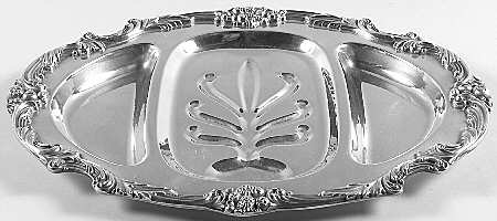 King Francis (Silverplate, Hollowware) Small Plated 3-Part Platter