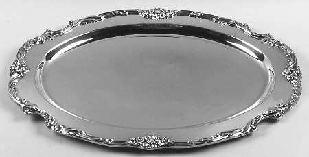 King Francis (Silverplate, Hollowware) Large Plated Meat Platter No Well