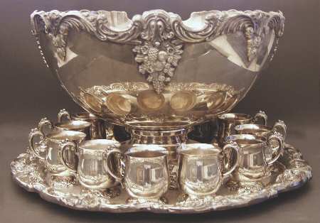 King Francis (Silverplate, Hollowware) 14 Pc Punch Set (PUN, 12 PUNC & PUNT)