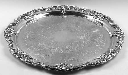 King Francis (Silverplate, Hollowware) Round Tray For Punch Bowl