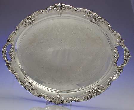 King Francis (Silverplate, Hollowware) Large Silverplate Waiter Tray