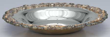 Burgundy (Silverplate, Hollowware, Older) Silverplate Bon Bon Bowl