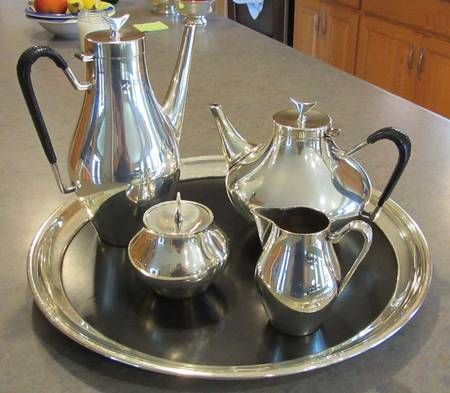 Denmark (Pewter, Hollowware) Coffee Set - 4 Piece (PCP, PCR, PSU, PWTS)