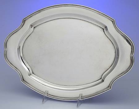 Hepplewhite-Plain (Sterling, 1907, Hollowware) Sterling Demitasse Tray
