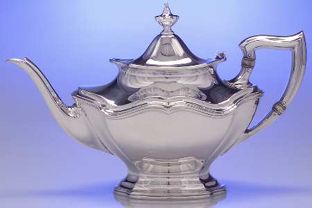 Hepplewhite-Plain (Sterling, 1907, Hollowware) Teapot