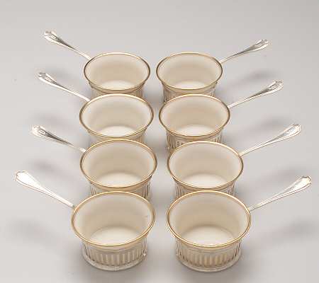 Hepplewhite-Plain (Sterling, 1907, Hollowware) (Set of 8) Ramekin with Lenox Liner