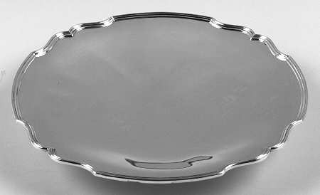 Hepplewhite-Plain (Sterling, 1907, Hollowware) Sterling Footed Cake Plate