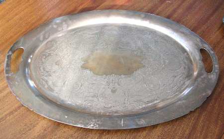 Mayflower (Silverplate, Hollowware) Large Silverplate Waiter Tray