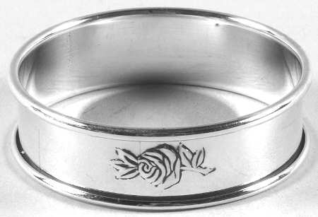 Classic Rose (Sterling, 1954, Hollowware) Sterling Napkin Ring by Reed & Barton