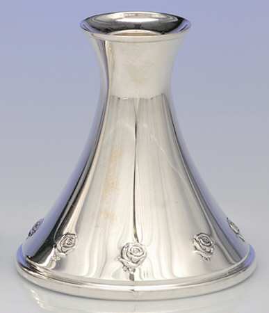 Classic Rose (Sterling, 1954, Hollowware) Weighted Candleholder by Reed & Barton