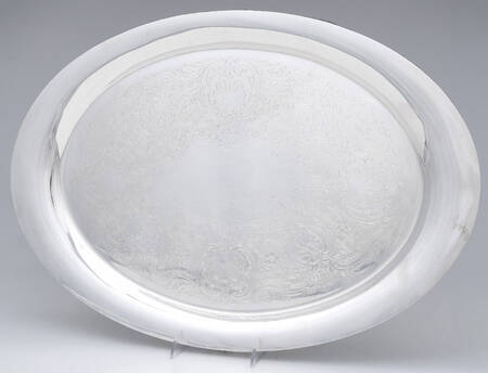 Denmark (Silverplate, 1963, Hollowware) Large Silverplate Waiter Tray