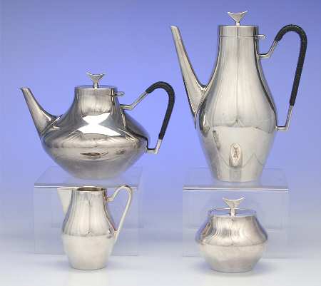 Denmark (Silverplate, 1963, Hollowware) (4 Piece) Silverplate Tea Set